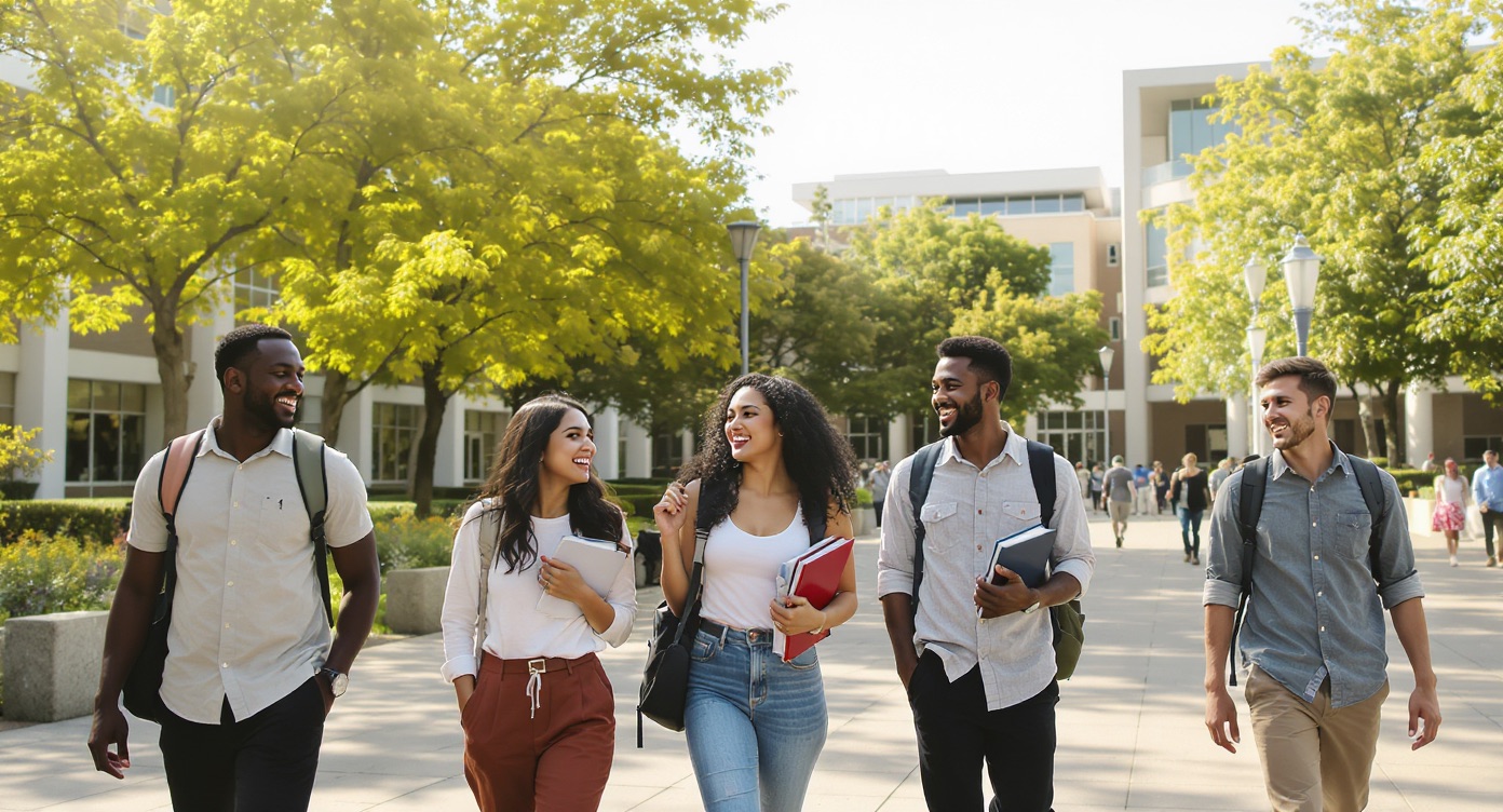 Students on campus